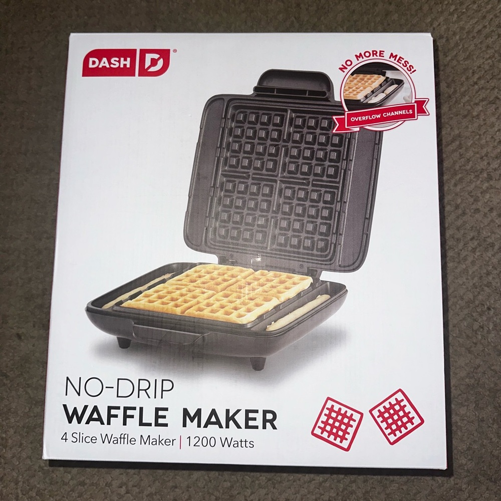 Dash no drip, non-stick waffle maker
